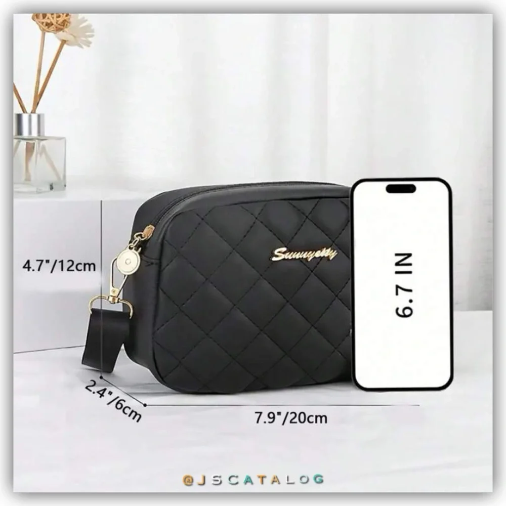 NEW Black Leather Crossbody Purse Bag